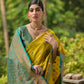 Jyoti Fashion Women's Lemon Yellow Banarasi Silk Zari Woven Traditional Saree with Blouse | Swadesiicart