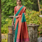Jyoti Fashion Women's Rama Banarasi Silk Zari Woven Traditional Saree with Blouse | Swadesiicart