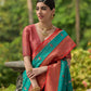 Jyoti Fashion Women's Rama Banarasi Silk Zari Woven Traditional Saree with Blouse | Swadesiicart