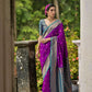Jyoti Fashion Women's Purple Banarasi Silk Zari Woven Traditional Saree with Blouse | Swadesiicart