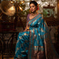 Jyoti Fashion Women's Firozi Soft Banarasi Silk Zari Woven Traditional Saree with Blouse | Swadesiicart
