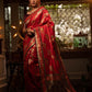 Jyoti Fashion Women's Red Soft Banarasi Silk Zari Woven Traditional Saree with Blouse | Swadesiicart