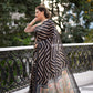 Jyoti Fashion Women's Black Tussar Silk Leheriya Print with Zari Border Saree with Blouse | Swadesiicart