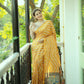 Jyoti Fashion Women's Yellow Tussar Silk Leheriya Print with Zari Border Saree with Blouse | Swadesiicart