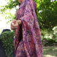 Jyoti Fashion Women's Purple Soft Tussar Silk Printed and Zari Woven Saree with Blouse | Swadesiicart