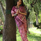 Jyoti Fashion Women's Wine Soft Tussar Silk Printed and Zari Woven Saree with Blouse | Swadesiicart