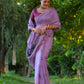 Jyoti Fashion Women's Purple Soft Muga Cotton Floral Weaving Traditional Saree with Blouse | Swadesiicart
