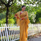 Jyoti Fashion Women's Mustard Soft Muga Cotton Resham Jamdani Weaving Traditional Saree with Blouse | Swadesiicart