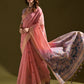 Jyoti Fashion Women's Baby Pink Soft Muga Cotton Resham Zari Weaving Traditional Saree with Blouse | Swadesiicart