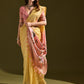Jyoti Fashion Women's Yellow Soft Muga Cotton Resham Zari Weaving Traditional Saree with Blouse | Swadesiicart