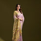 Jyoti Fashion Women's Purple Soft Muga Cotton Resham Zari Weaving Traditional Saree with Blouse | Swadesiicart