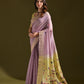 Jyoti Fashion Women's Purple Soft Muga Cotton Resham Zari Weaving Traditional Saree with Blouse | Swadesiicart