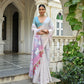 Jyoti Fashion Women's Pink Soft Muga Cotton Floral Weaving Traditional Saree with Blouse | Swadesiicart