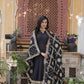 Jyoti Fashion Women's Black Star Georgette Sequins Zari Embroidered Long Anarkali Sets | Swadesiicart