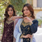Jyoti Fashion Women's Rama & Wine Faux Blooming Sequins Embroidered Combo Sharara Set with Dupatta | Swadesiicart