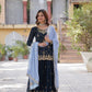 Jyoti Fashion Women's Rama Faux Blooming Sequins Embroidered Sharara Set with Dupatta | Swadesiicart