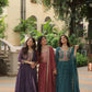 Jyoti Fashion Women's Purple, Gajri & Rama Faux Georgette Rich Sequins Embroidered Combo Anarkali Set with Dupatta | Swadesiicart
