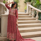 Jyoti Fashion Women's Gajri Faux Georgette Rich Sequins Embroidered Anarkali Set with Dupatta | Swadesiicart