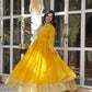 Jyoti Fashion Women's Yellow Faux Georgette Rich Sequins Embroidered Anarkali Set with Dupatta | Swadesiicart
