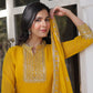 Jyoti Fashion Women's Yellow Faux Georgette Rich Sequins Embroidered Anarkali Set with Dupatta | Swadesiicart