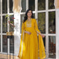 Jyoti Fashion Women's Yellow Faux Georgette Rich Sequins Embroidered Anarkali Set with Dupatta | Swadesiicart
