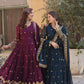 Jyoti Fashion Women's Rama & Wine Faux Georgette Zari with Sequins Embroidered Combo Anarkali Set with Dupatta | Swadesiicart