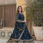 Jyoti Fashion Women's Rama Faux Georgette Zari with Sequins Embroidered Anarkali Set with Dupatta | Swadesiicart