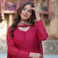 Jyoti Fashion Women's Pink Star Georgette Rich Sequins Embroidered Anarkali Set with Dupatta | Swadesiicart