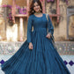 Jyoti Fashion Women's Rama Star Georgette Rich Sequins Embroidered Anarkali Set with Dupatta | Swadesiicart
