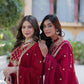 Jyoti Fashion Women's Maroon & Pink Faux Georgette Rich Sequins Embroidered Combo Anarkali Set with Dupatta | Swadesiicart