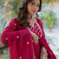Jyoti Fashion Women's Pink Faux Georgette Rich Sequins Embroidered Anarkali Set with Dupatta | Swadesiicart