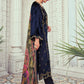 Jyoti Fashion Women's Navy Blue Velvet Cording with Digital Printed Kurta with Trouser & Dupatta | Swadesiicart