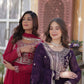 Jyoti Fashion Women's Pink & Wine Faux Georgette Embroidered Pearl Work Combo Anarkali Set with Dupatta | Swadesiicart
