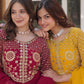 Jyoti Fashion Women's Pink & Yellow Faux Georgette Embroidered Designer Combo Anarkali Set with Dupatta | Swadesiicart