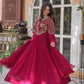 Jyoti Fashion Women's Pink Faux Georgette Embroidered Designer Anarkali Set with Dupatta | Swadesiicart