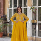 Jyoti Fashion Women's Yellow Faux Georgette Embroidered Designer Anarkali Set with Dupatta | Swadesiicart