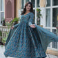 Jyoti Fashion Women's Rama Cotton Printed Designer Anarkali Set with Dupatta | Swadesiicart