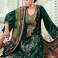 Jyoti Fashion Women's Green Velvet Cording with Digital Printed Kurta with Trouser & Dupatta | Swadesiicart