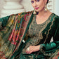 Jyoti Fashion Women's Green Velvet Cording with Digital Printed Kurta with Trouser & Dupatta | Swadesiicart