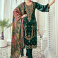 Jyoti Fashion Women's Green Velvet Cording with Digital Printed Kurta with Trouser & Dupatta | Swadesiicart