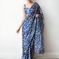 Jyoti Fashion Women's Blue Chinon Digital Printed Ready To Wear Saree with Blouse | Swadesiicart