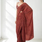 Jyoti Fashion Women's Maroon Marble Chiffon Printed Ready To Wear Saree with Blouse | Swadesiicart