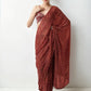 Jyoti Fashion Women's Maroon Marble Chiffon Printed Ready To Wear Saree with Blouse | Swadesiicart