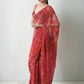 Jyoti Fashion Women's Gajri Marble Chiffon Printed Ready To Wear Saree with Blouse | Swadesiicart
