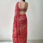 Jyoti Fashion Women's Gajri Marble Chiffon Printed Ready To Wear Saree with Blouse | Swadesiicart