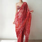 Jyoti Fashion Women's Gajri Marble Chiffon Printed Ready To Wear Saree with Blouse | Swadesiicart