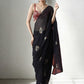 Jyoti Fashion Women's Black Marble Chiffon Printed Ready To Wear Saree with Blouse | Swadesiicart