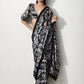 Jyoti Fashion Women's Black Chinon Digital Printed Ready To Wear Saree with Blouse | Swadesiicart