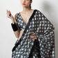 Jyoti Fashion Women's Grey Chinon Digital Printed Ready To Wear Saree with Blouse | Swadesiicart