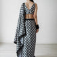 Jyoti Fashion Women's Grey Chinon Digital Printed Ready To Wear Saree with Blouse | Swadesiicart
